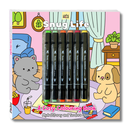 Snug Life: A Cosy Colouring Book and Markers