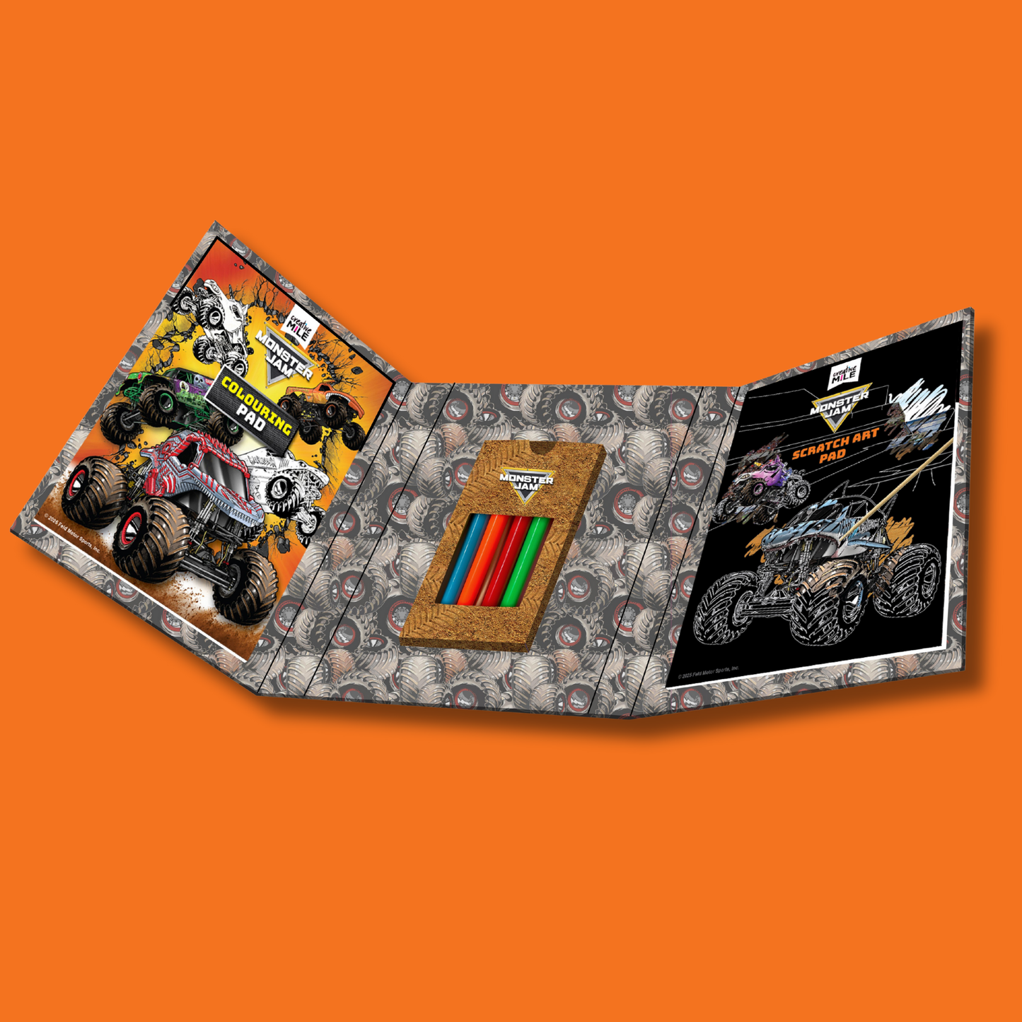 Monster Jam Colour and Scratch Book