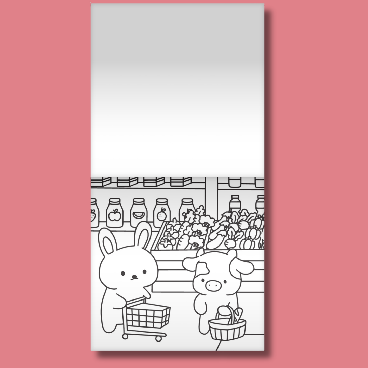 Snug Life Bunny & Friends 2 Pack Mini Colouring Books by MyArtStorey and Teodora Oprea