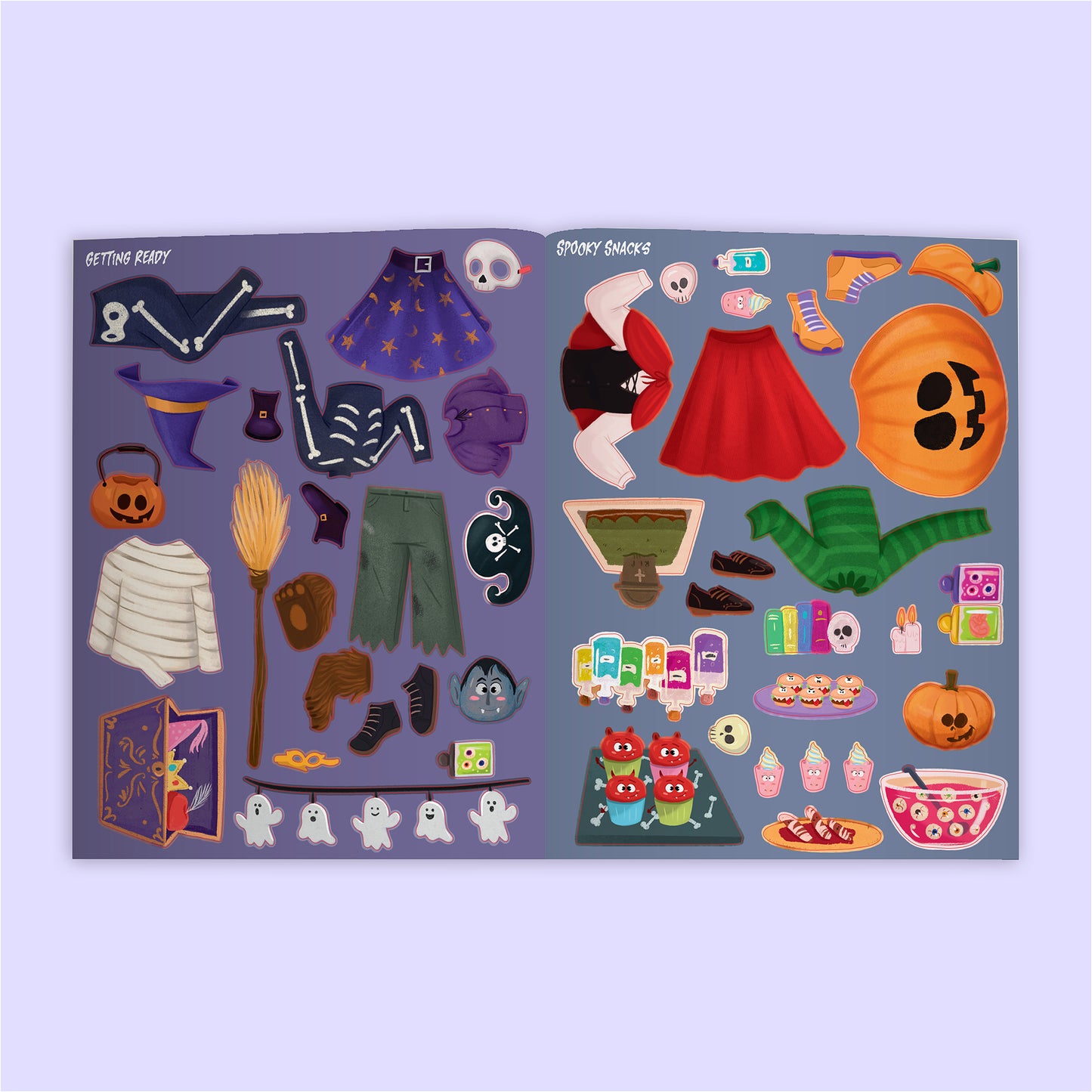 Halloween Party Sticker Dress-Up Book