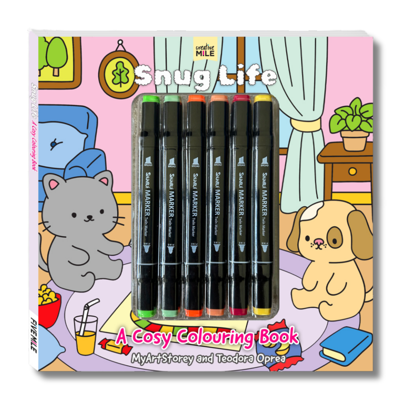 Snug Life: A Cosy Colouring Book and Markers