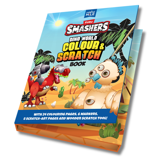 Smashers Dino World Colour and Scratch Book