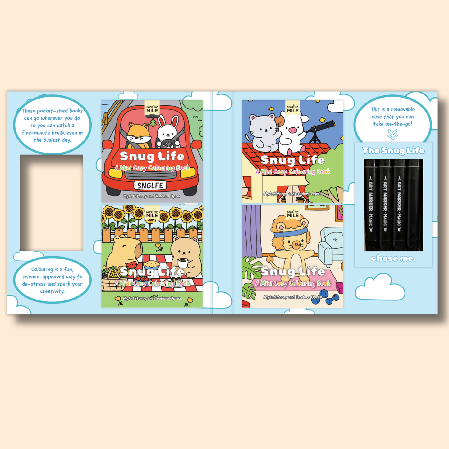 Snug Life: A Cosy Colouring Kit with Mini Books