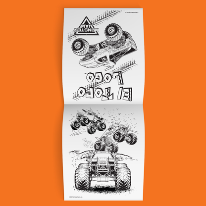 Monster Jam Colour and Scratch Book