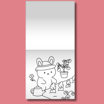 Snug Life Bunny & Friends 2 Pack Mini Colouring Books by MyArtStorey and Teodora Oprea