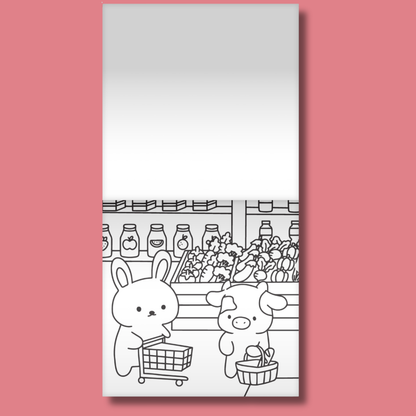 Snug Life Bunny & Friends 2 Pack Mini Colouring Books by MyArtStorey and Teodora Oprea