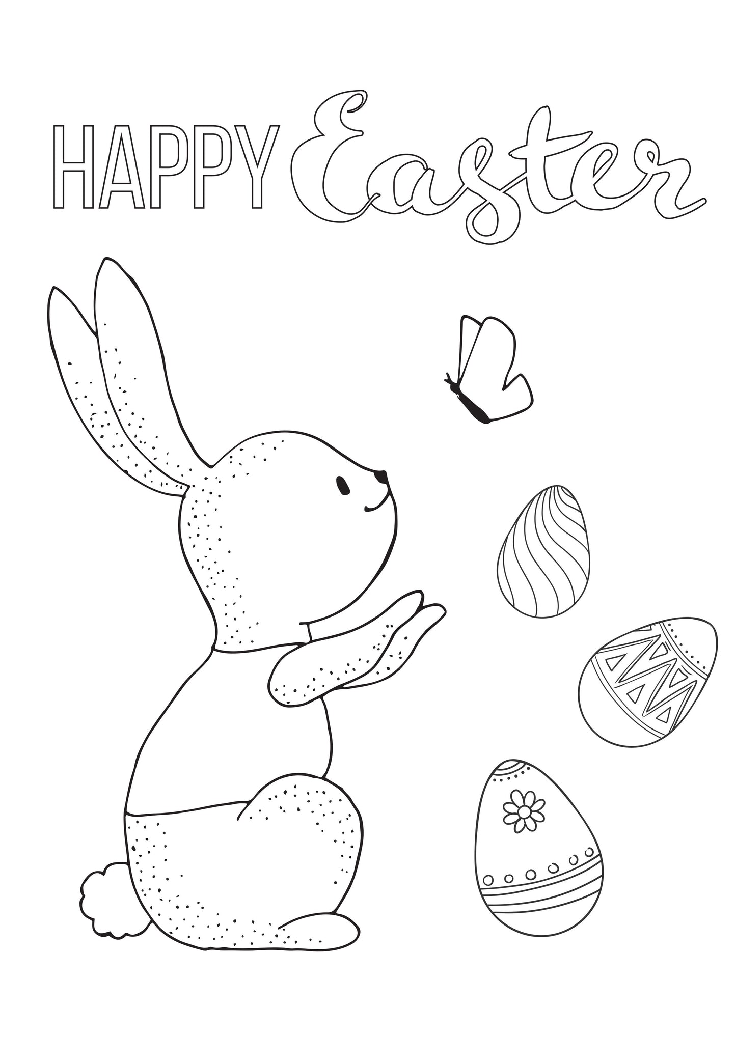 Easter Bunnies Colouring Book