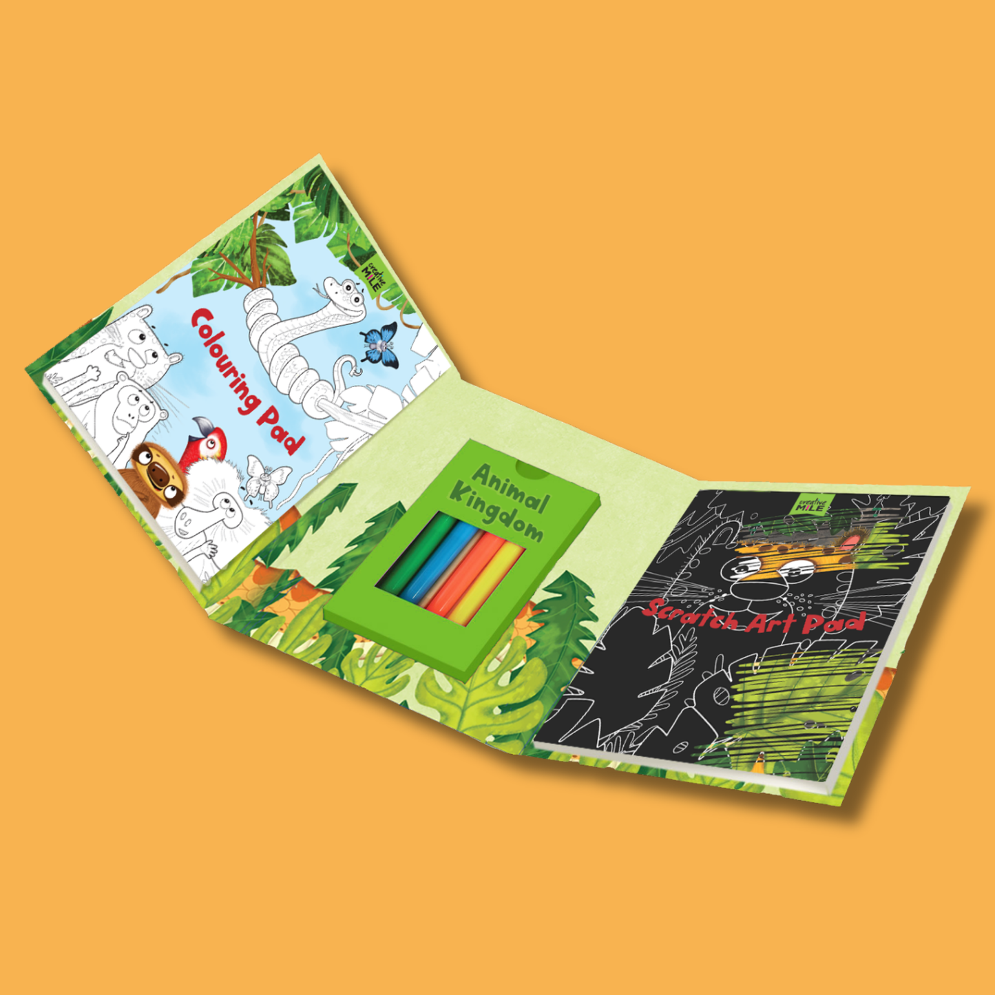 Animal Kingdom Colour and Scratch Book