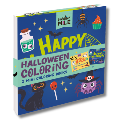 Happy Halloween 2 Pack Mini Coloring Books