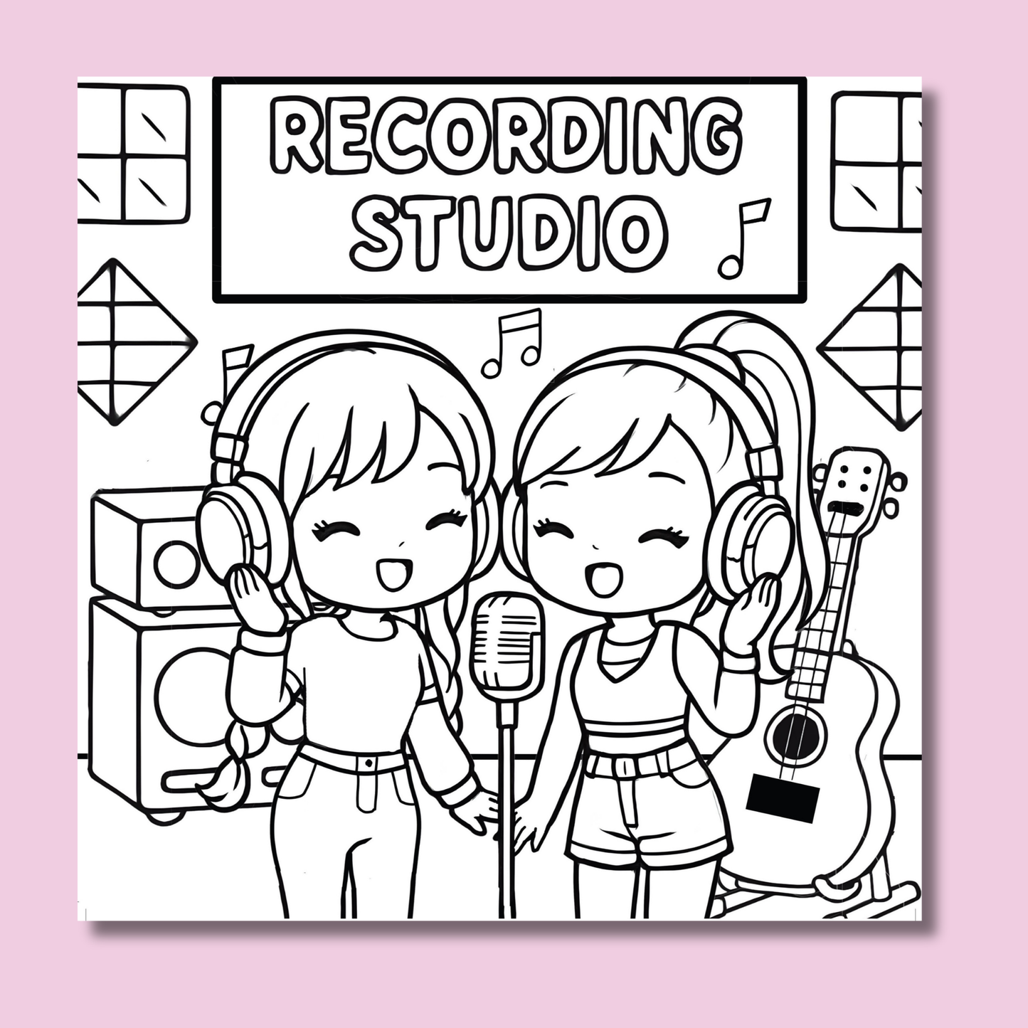K-Pop Vibes Cosy Colouring Book and Markers by Euri Kim
