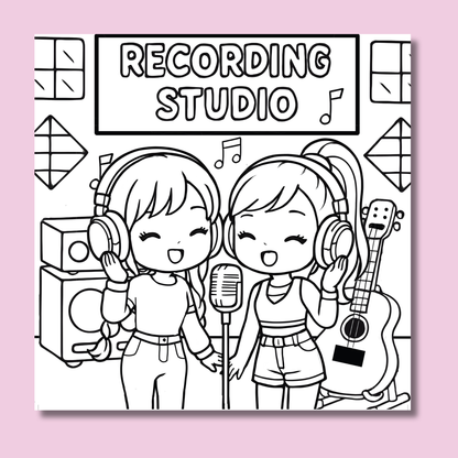 K-Pop Vibes Cosy Colouring Book and Markers by Euri Kim