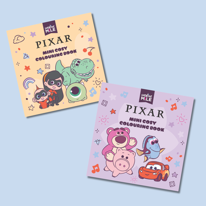 Pixar Cosy Colouring 2 Pack Mini Colouring Books