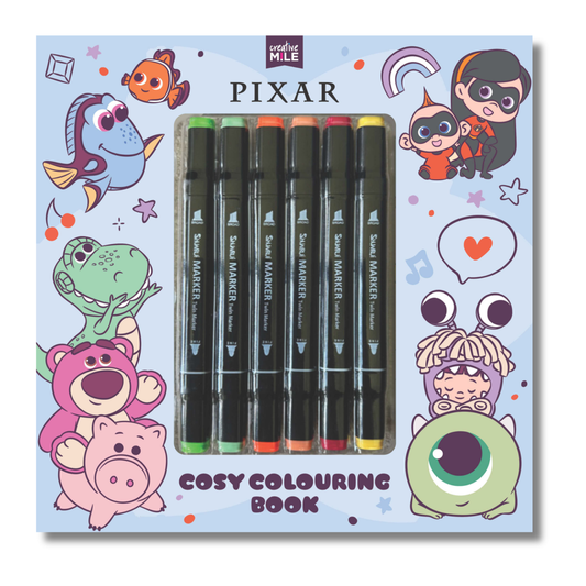 Pixar Cosy Colouring Book and Markers