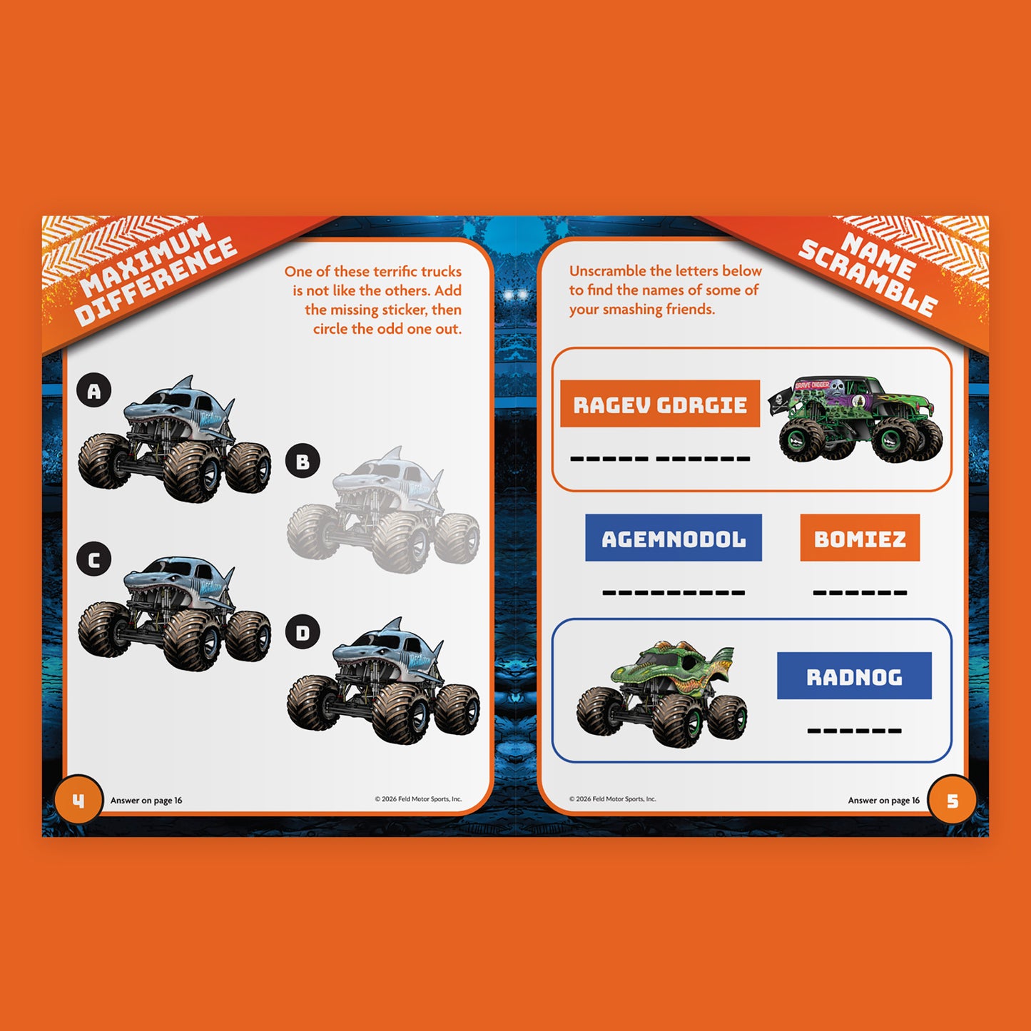 Monster Jam Sticker Activity Book