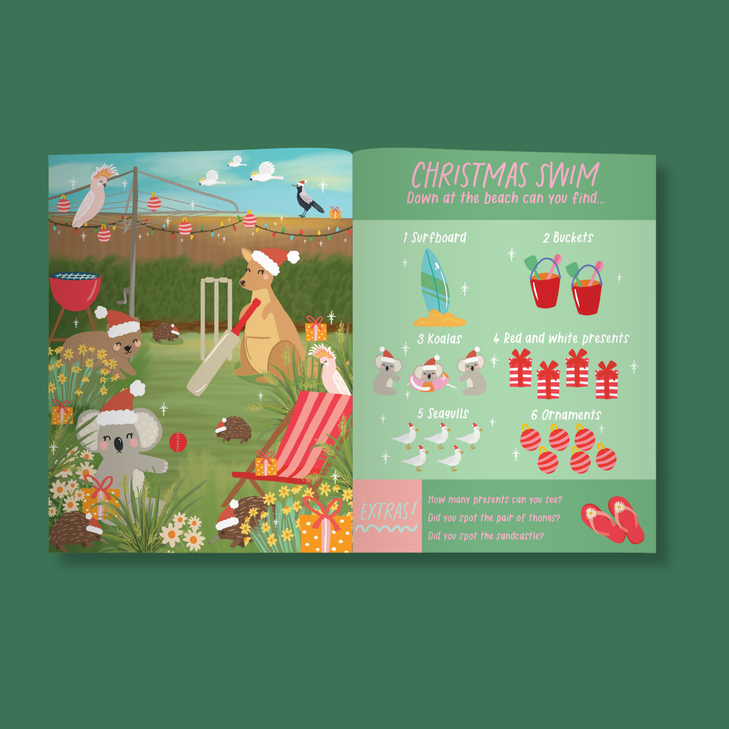 Aussie Christmas Search & Find Book and Puzzle Set by Christie Williams