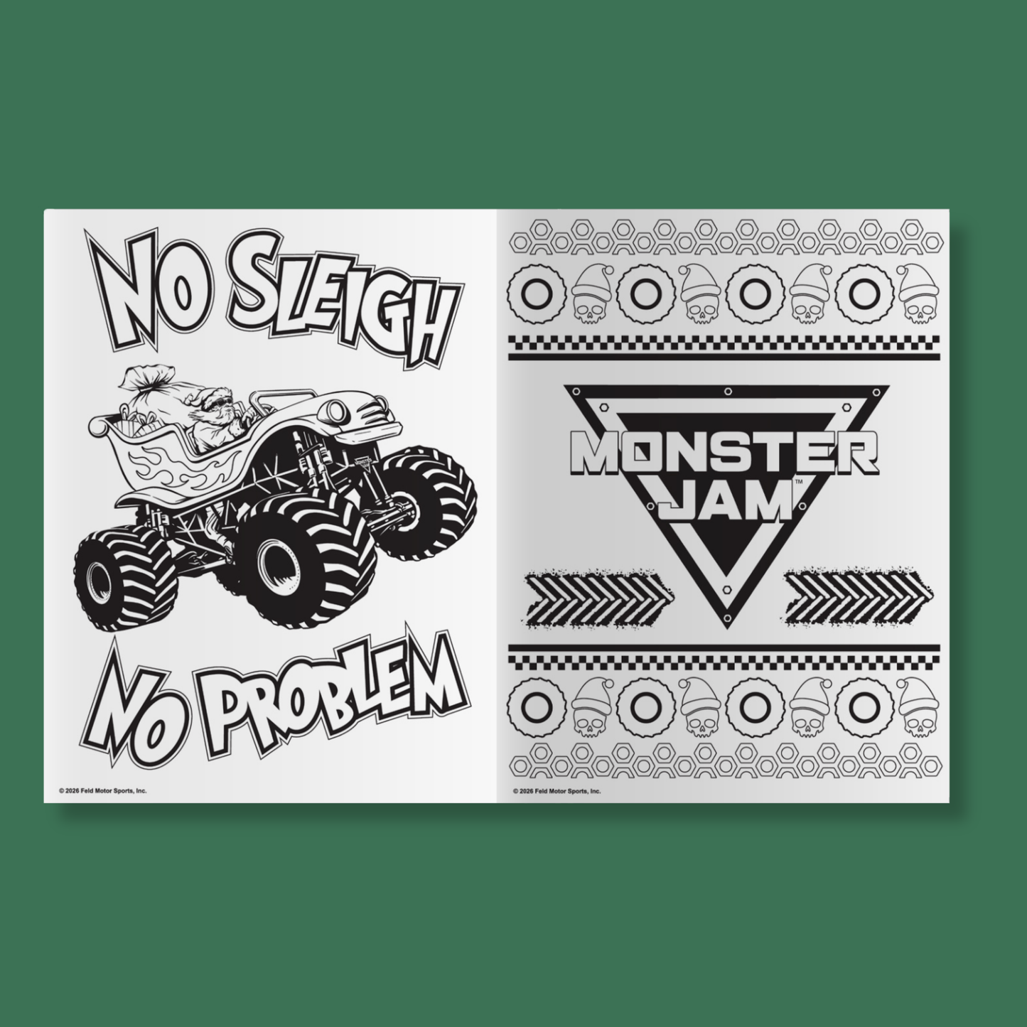 Monster Jam Merry Crushmas Jumbo Colouring Book