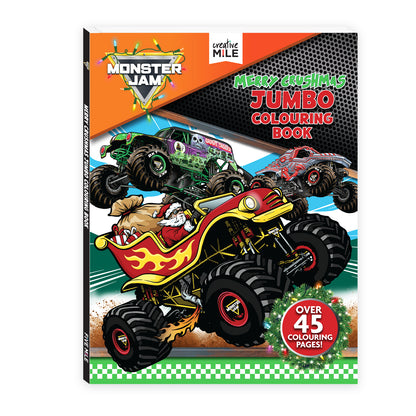 Monster Jam Merry Crushmas Jumbo Colouring Book