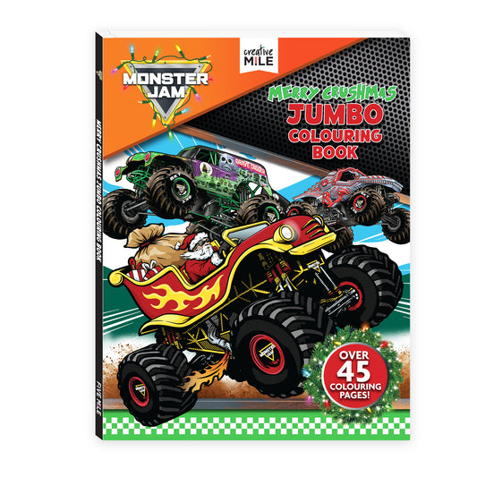 Monster Jam Merry Crushmas Jumbo Colouring Book