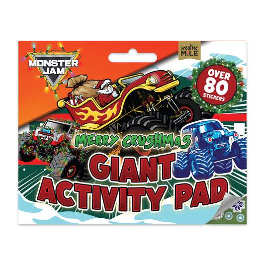 Monster Jam Merry Crushmas Giant Activity Pad