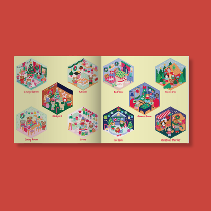 Snug Life Cosy Christmas Sticker Rooms by Holly Hurst