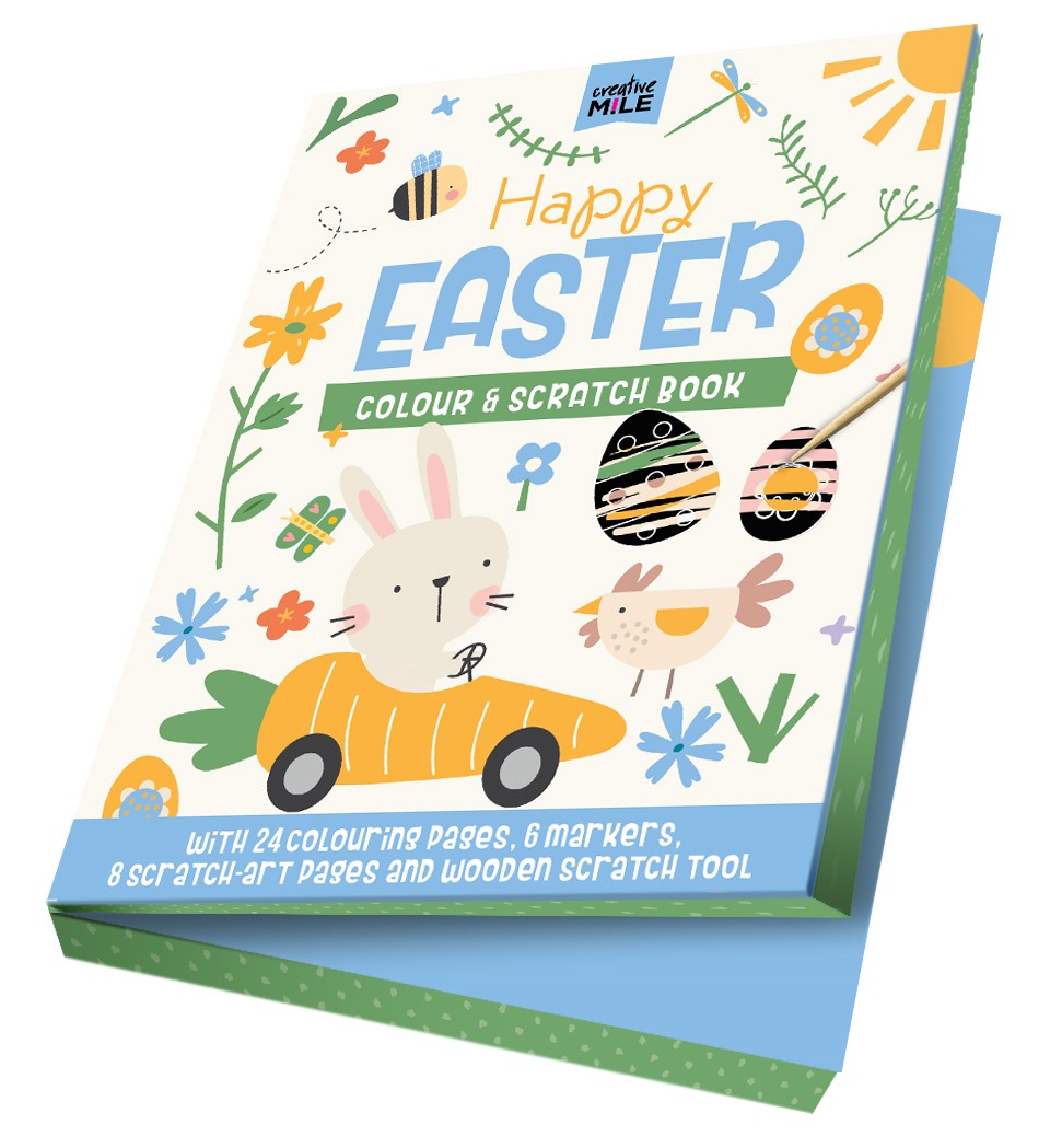 Happy Easter Colour and Scratch Book