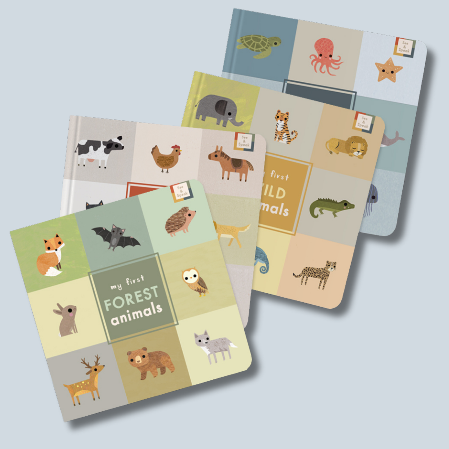 See & Speak My First Animal 4 Book Slipcase by Sarah Lock